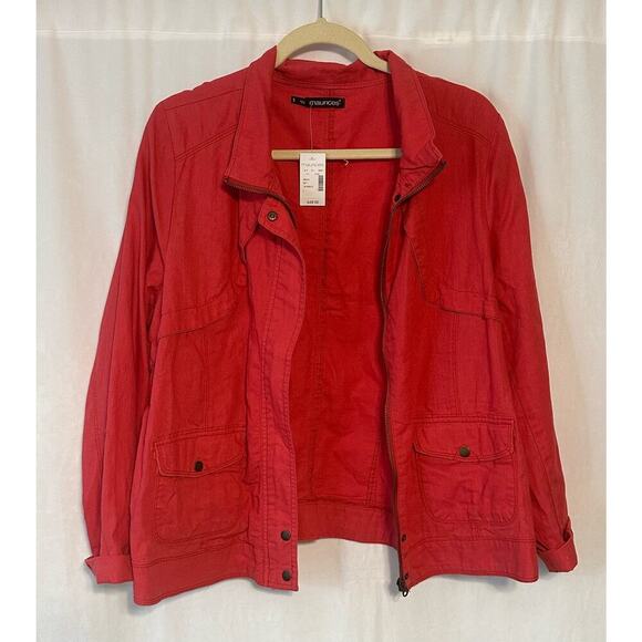 Maurices Women’s Size XL Zip up Light Weight Jacket - Pink - Picture 1 of 3